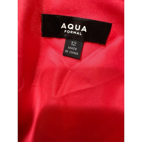 NWT Aqua Red Floral Halter Formal Maxi Dress Size 12 Tie‎ Back - Picture 6 of 14